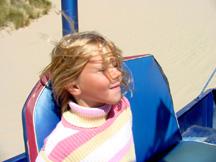 Summer riding in dune buggy